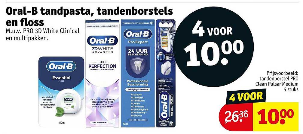 Oral-B tandpasta, tandenborstels en floss