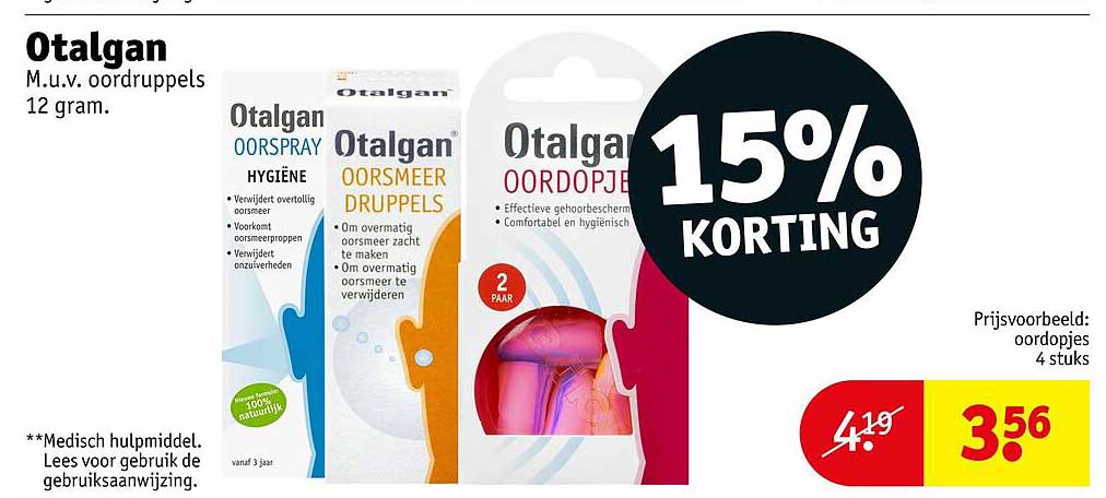 Otalgan M.u.v. oordruppels 12 gram. 15% KORTING