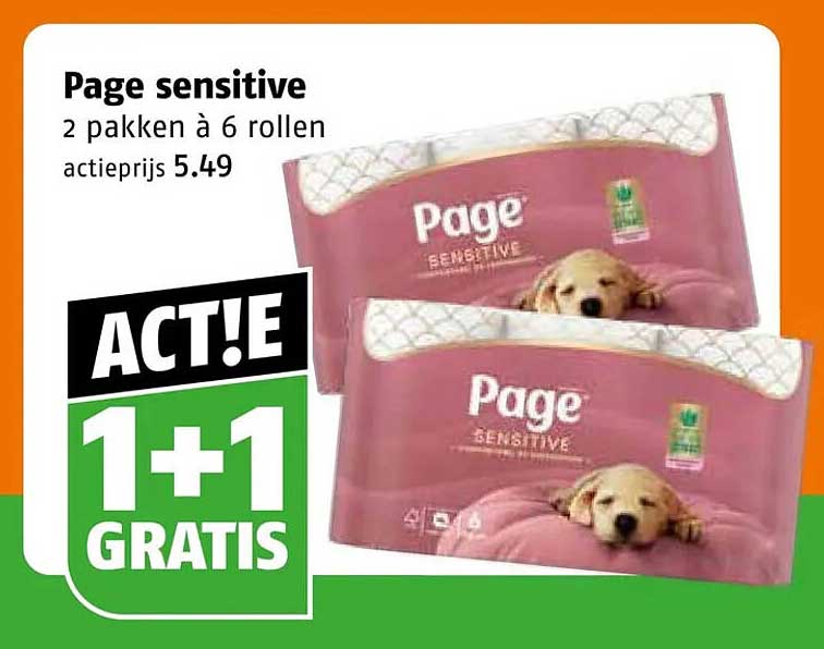 Page sensitive 2 pakken à 6 rollen 1+1 gratis