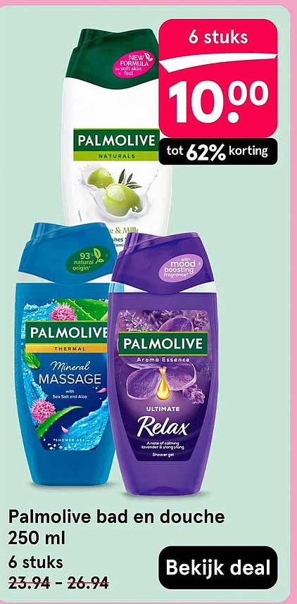 Palmolive bad en douche 250 ml 6 stuks