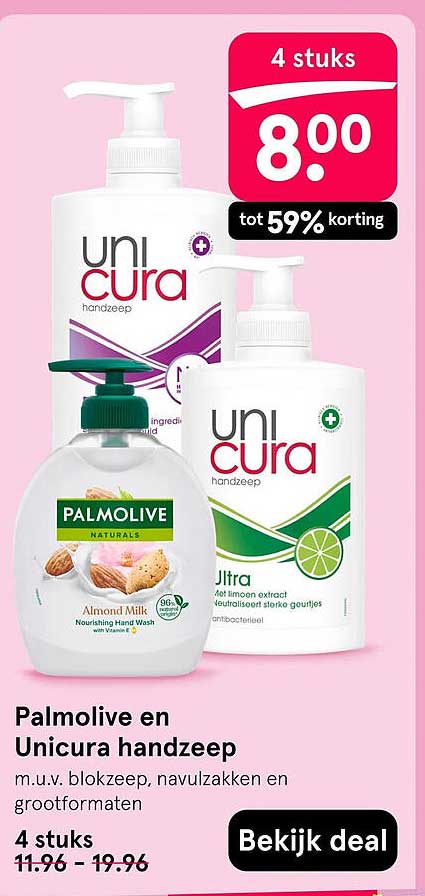 Palmolive en Unicura handzeep