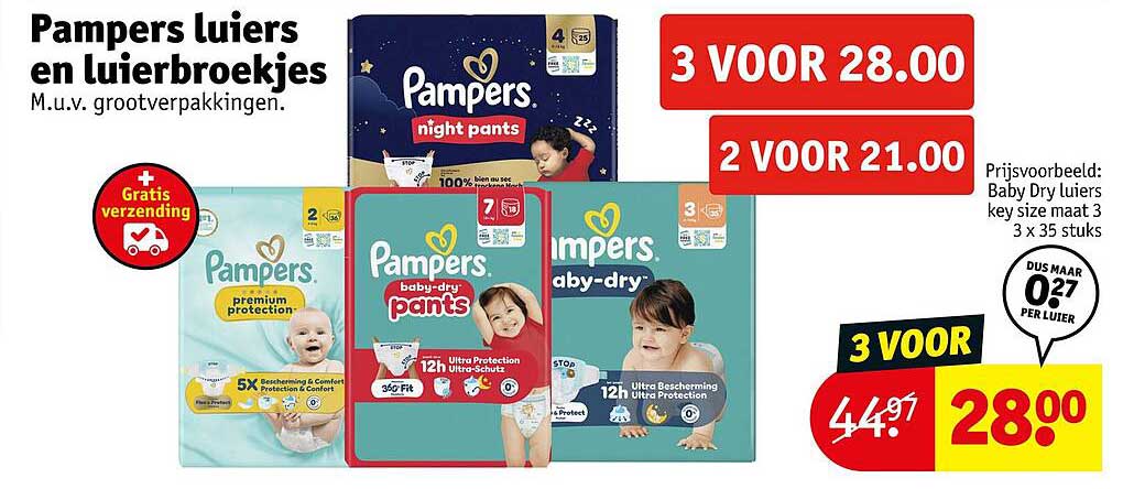 Pampers Luiers en luierbroekjes