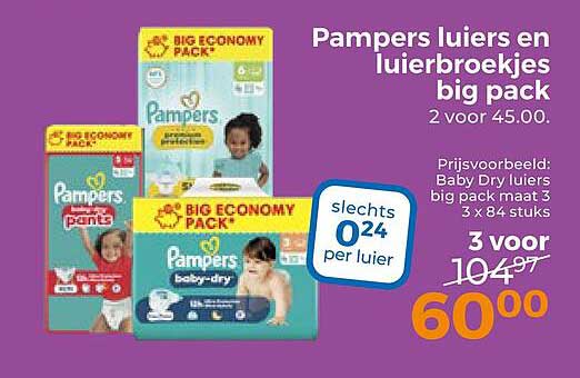 Pampers luiers en luierbroekjes big pack