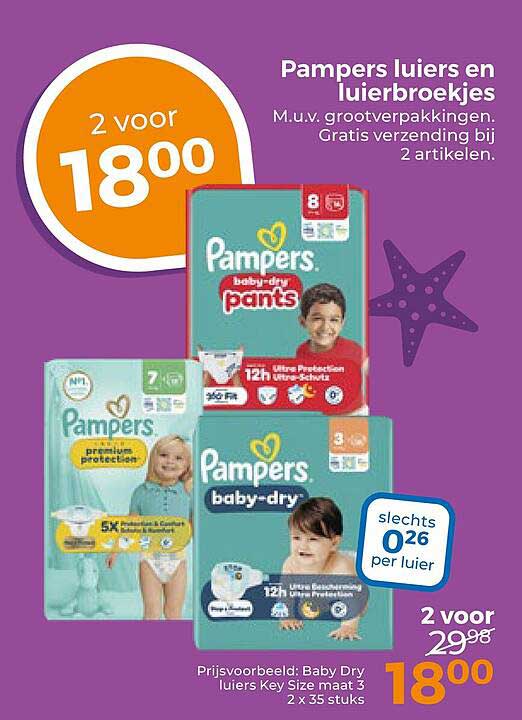 Pampers luiers en luierbroekjes