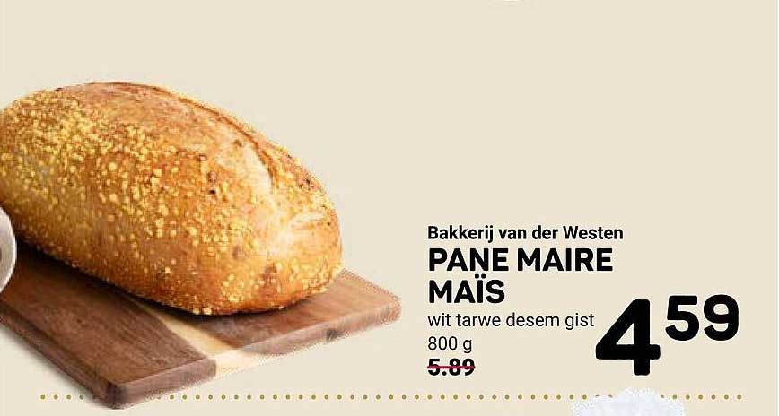 Pane maire maïs wit tarwe desem gist 800 g