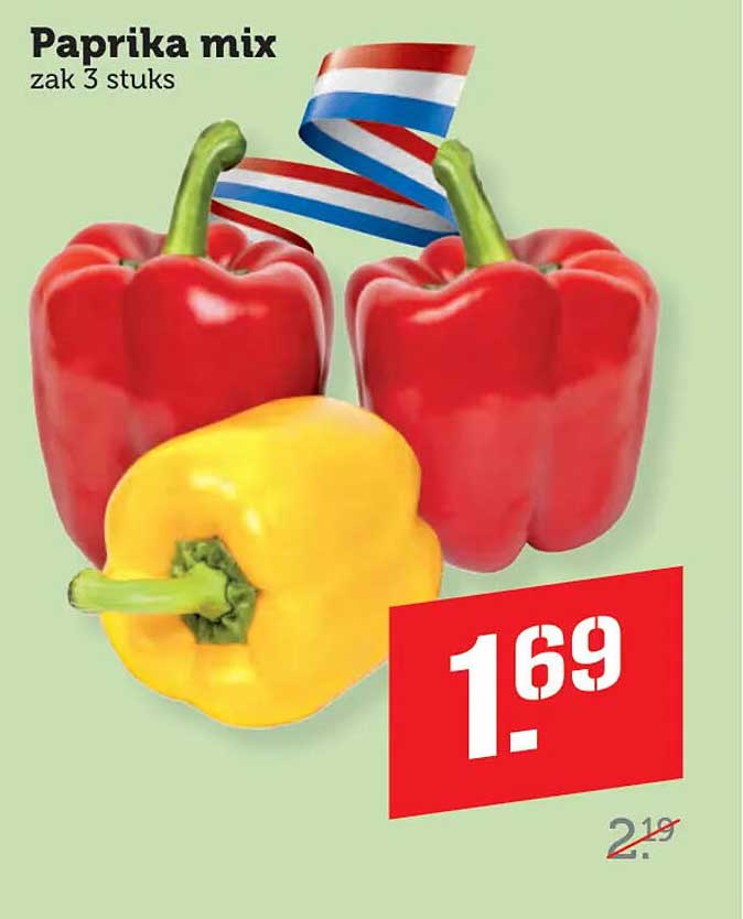 Paprika mix zak 3 stuks