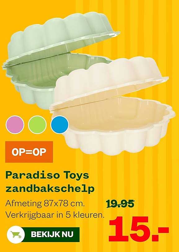 Paradiso Toys zandbakschelp OP=OP
