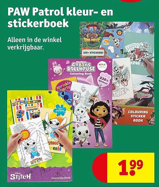 PAW Patrol kleur- en stickerboek