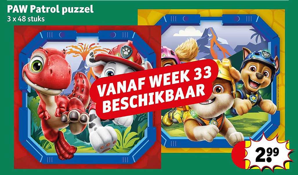 PAW Patrol puzzel 3 x 48 stuks