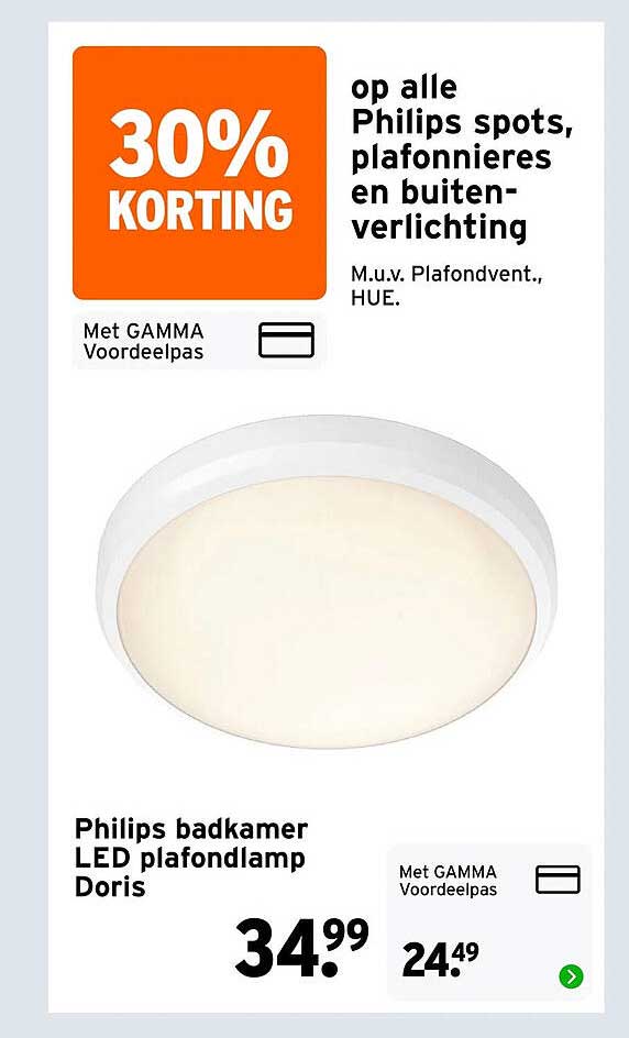 Philips badkamer LED plafondlamp Doris