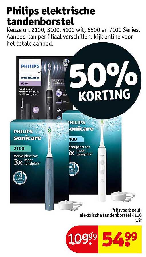 Philips elektrische tandenborstel 50% KORTING