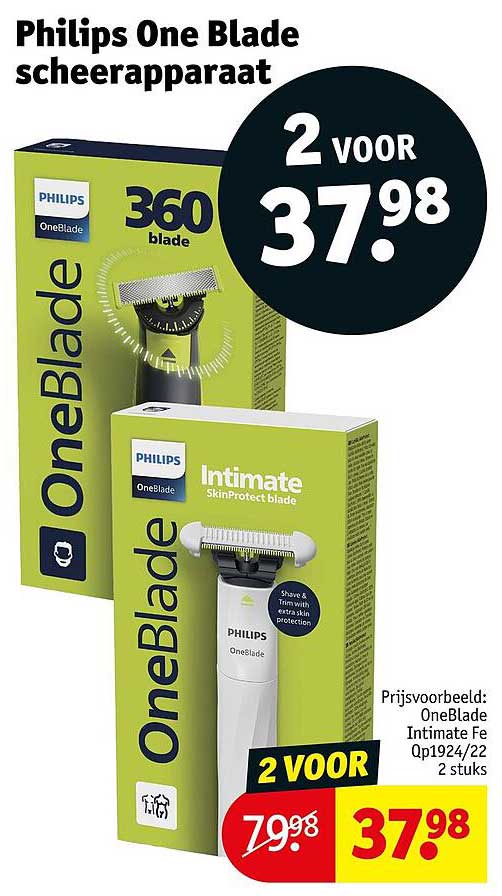Philips One Blade scheerapparaat 2 voor 37.98