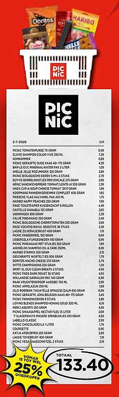 PICNIC TOMATENPUREE 70 GR