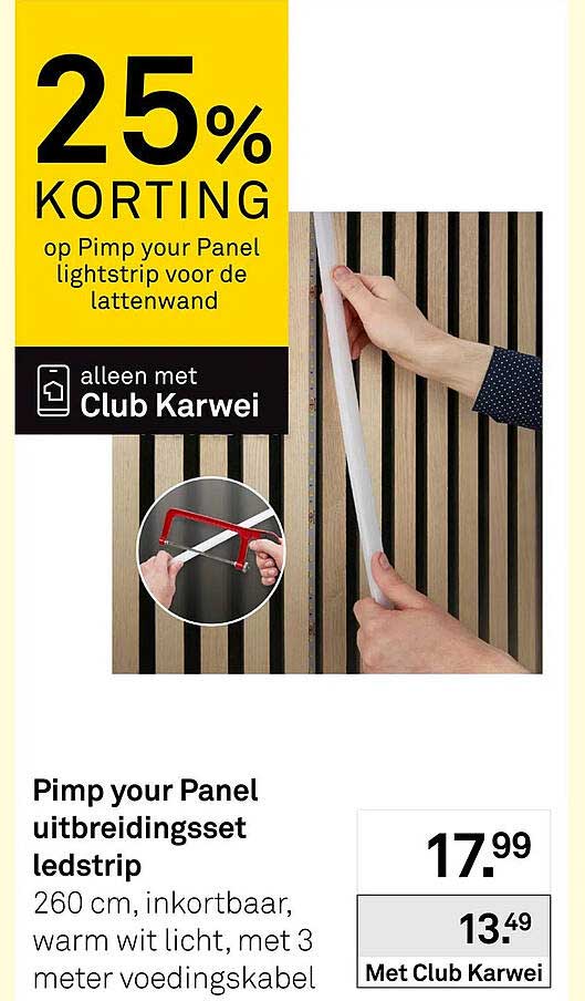 Pimp your Panel uitbreidingsset ledstrip 25% KORTING