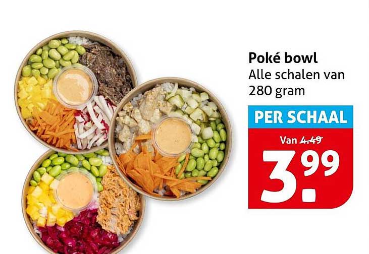 Poké bowl Alle schalen van 280 gram PER SCHAAL