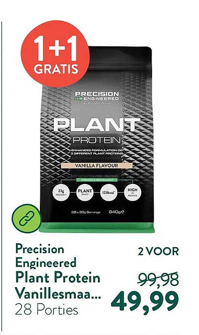 Precision Engineered Plant Protein Vanillesmaa... 28 Porties 1+1 GRATIS