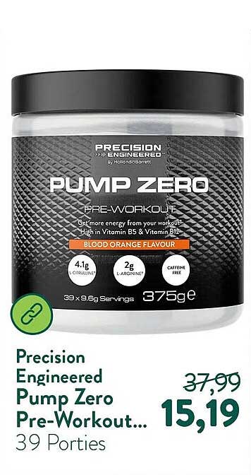Precision Engineered Pump Zero Pre-Workout...