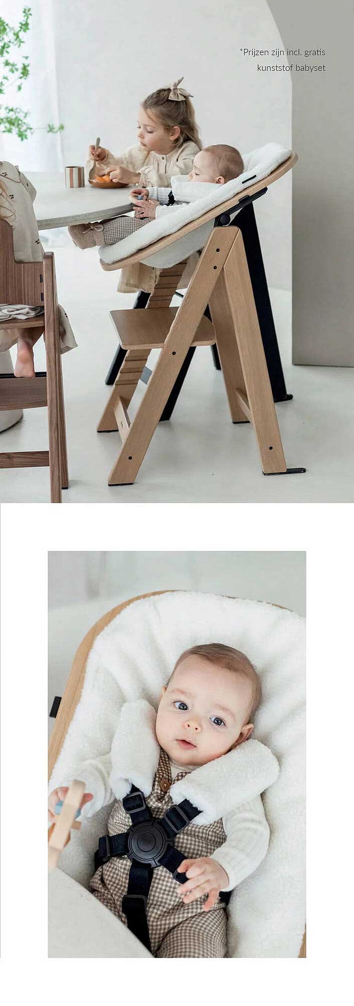 Prijzen zijn incl. gratis kunststof babyset