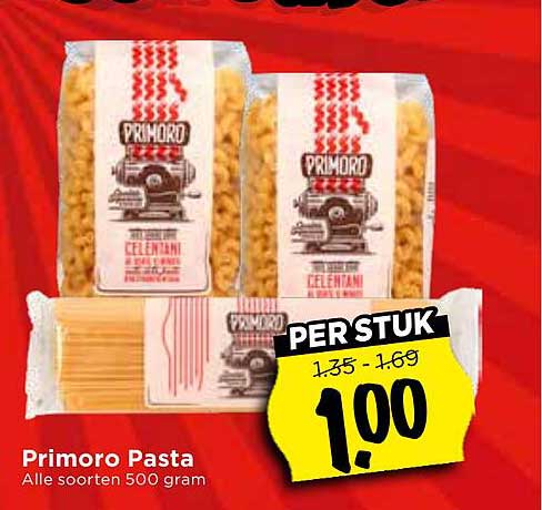 Primoro Pasta Alle soorten 500 gram PER STUK