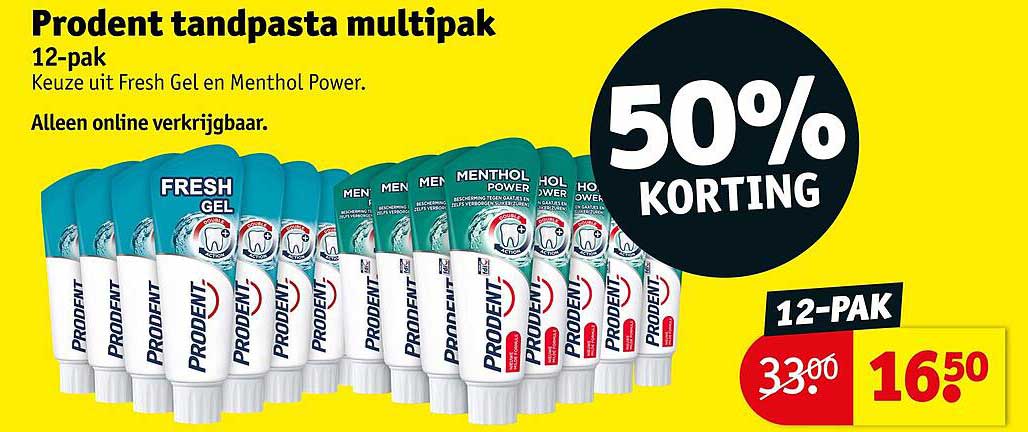 Prodent tandpasta multipak 12-pak 50% KORTING