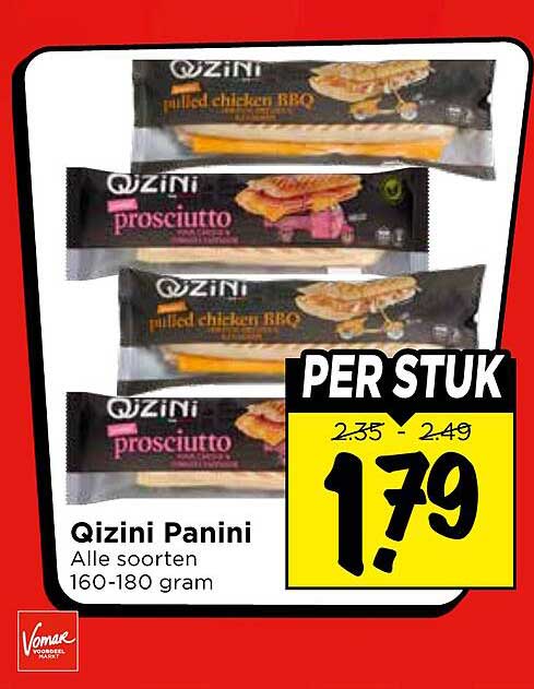 Qizini Panini Alle soorten 160-180 gram PER STUK