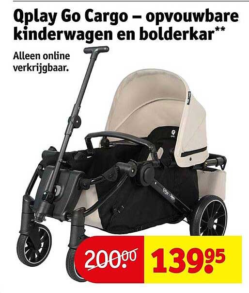 Qplay Go Cargo – opvouwbare kinderwagen en bolderkar**