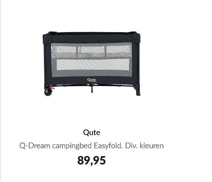 Qute Q-Dream campingbed Easyfold. Div. kleuren