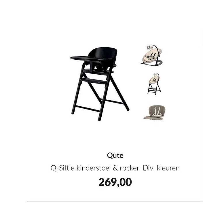 Qute Q-Sittle kinderstoel & rocker. Div. kleuren