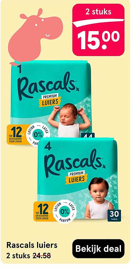 Rascals luiers 2 stuks