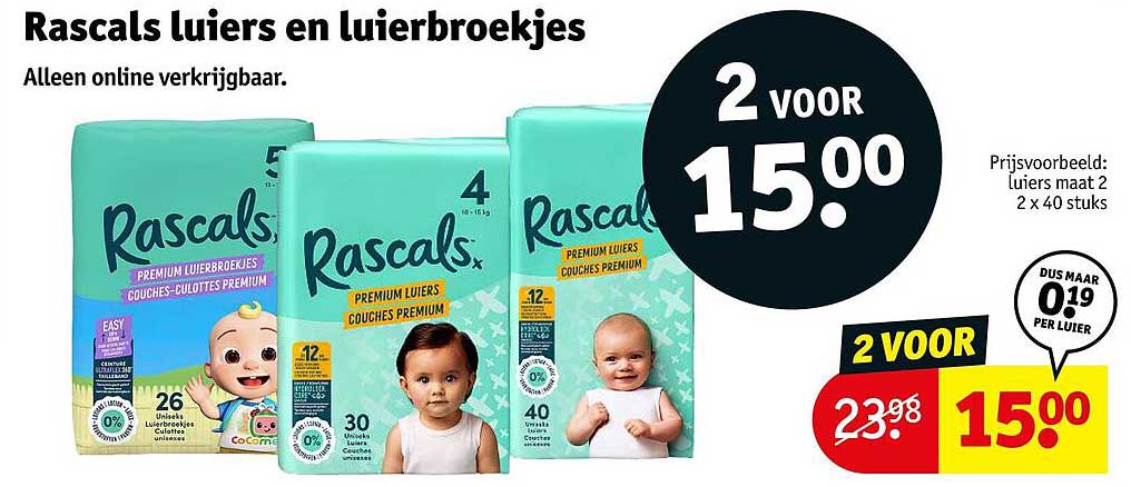 Rascals luiers en luierbroekjes