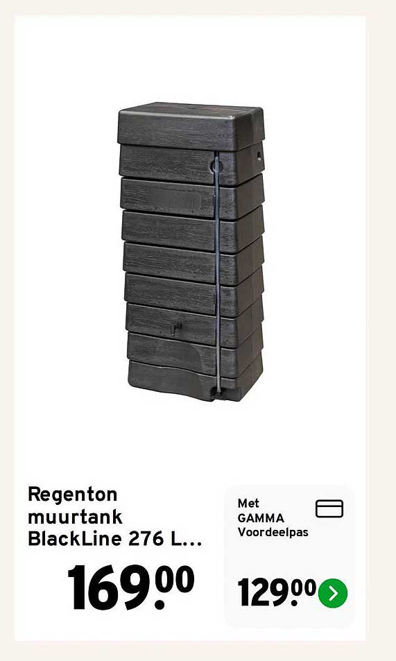 Regenton muurtank BlackLine 276 L...