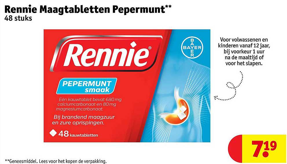 Rennie Maagtabletten Pepermunt**