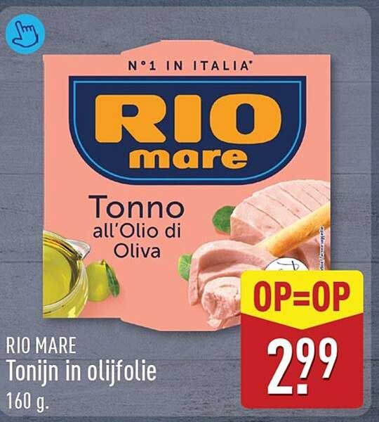 RIO MARE Tonijn in olijfolie 160 g OP=OP