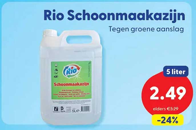 Rio Schoonmaakazijn Tegen groene aanslag