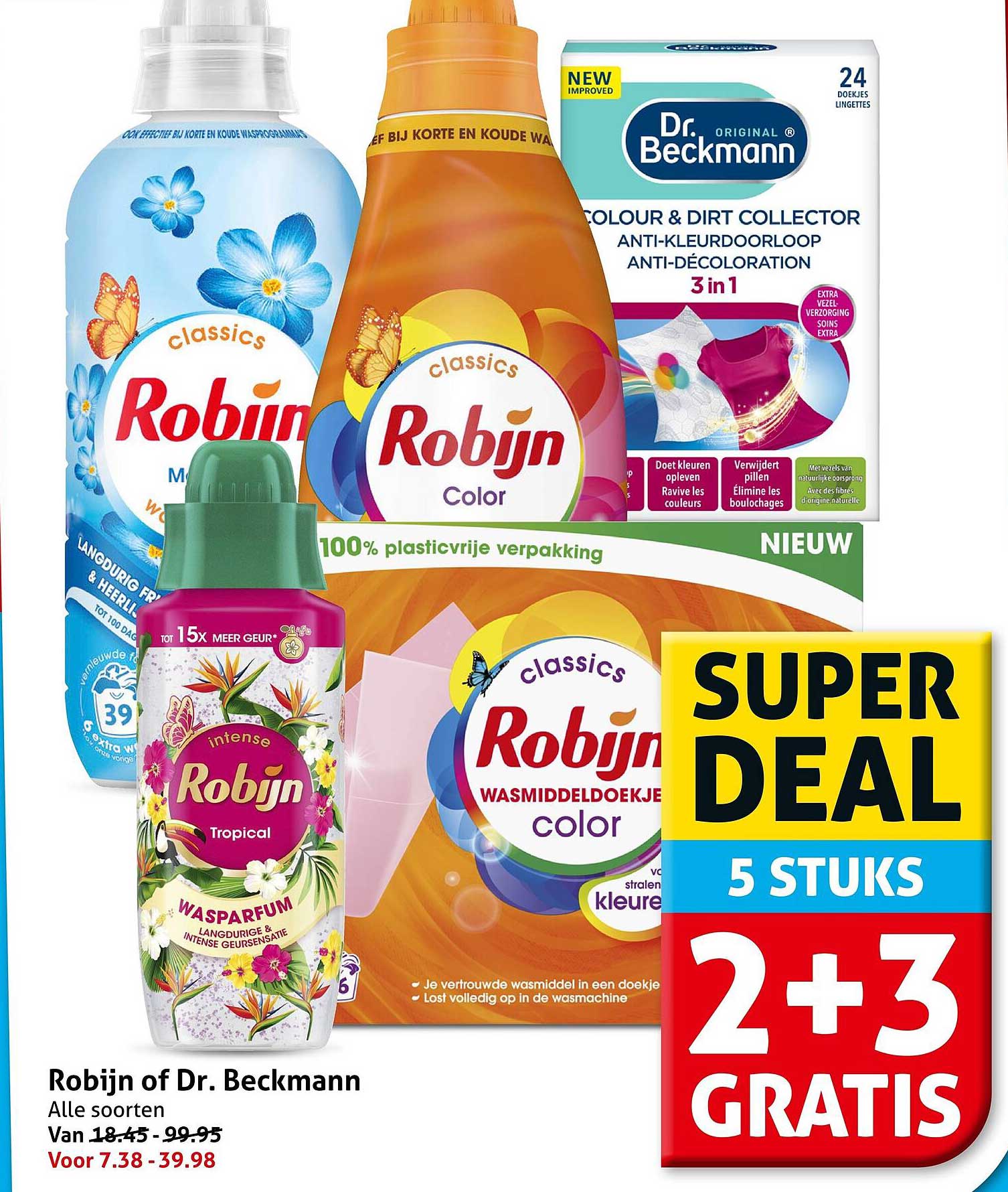 Robijn of Dr. Beckmann Alle soorten 2+3 gratis