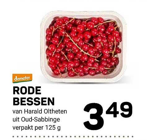 RODE BESSEN van Harald Oltheten uit Oud-Sabbinge verpakt per 125 g