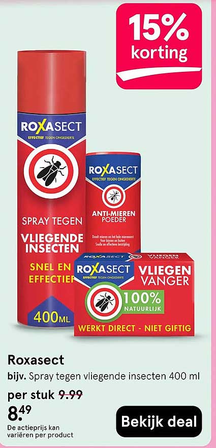 Roxasect bijv. Spray tegen vliegende insecten 400 ml 15% korting