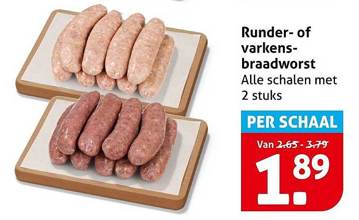 Runder- of varkens-braadworst
