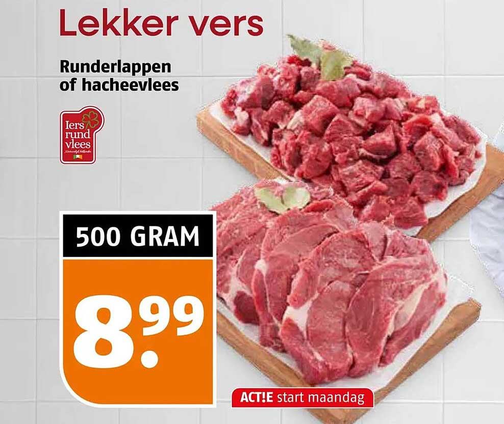 Runderlappen of hacheevlees