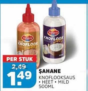 ŞAHANE KNOFLOOKSAUS • HEET • MILD 500ML