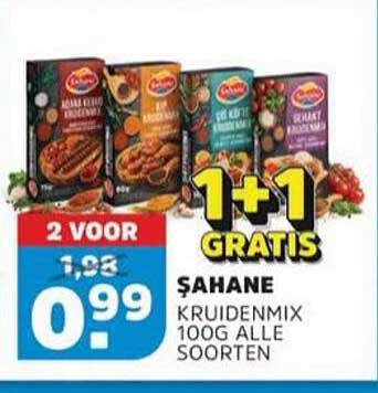 ŞAHANE KRUIDENMIX 100G ALLE SOORTEN 1+1 GRATIS