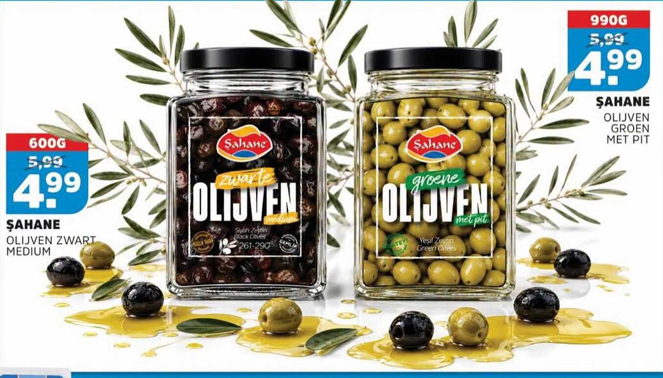 Şahane olijven zwart medium