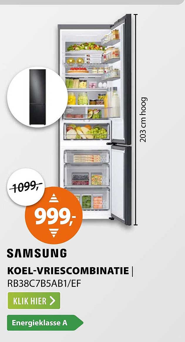 SAMSUNG KOEL-VRIESCOMBINATIE | RB38C7B5AB1/EF