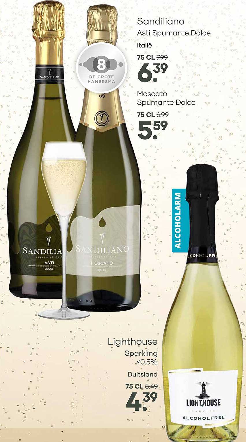 Sandiliano Asti Spumante Dolce Italië 75 CL