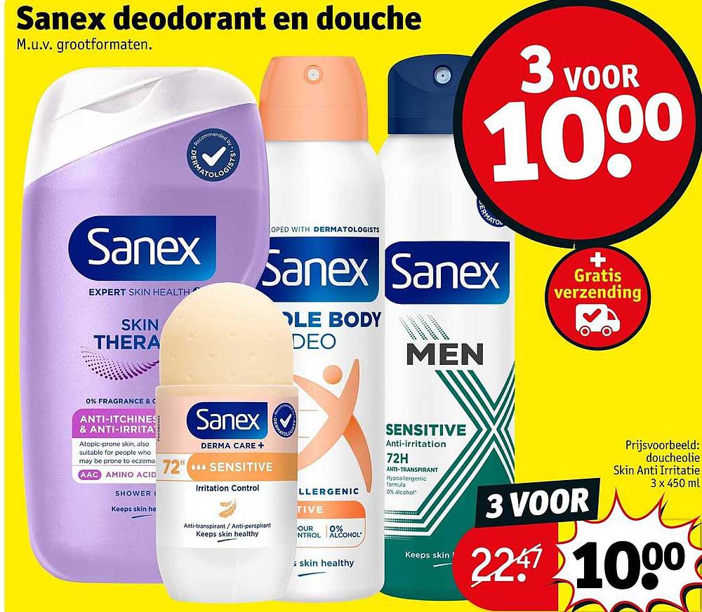 Sanex deodorant en douche