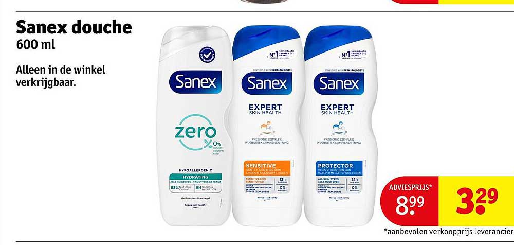 Sanex douche 600 ml