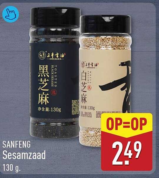 SANFENG Sesamzaad 130 g. OP=OP