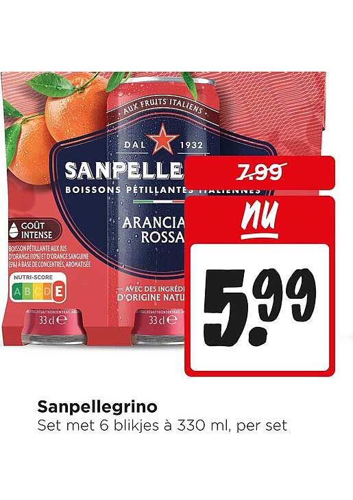 Sanpellegrino Set met 6 blikjes à 330 ml, per set