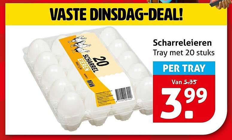 Scharreleieren Tray met 20 stuks PER TRAY