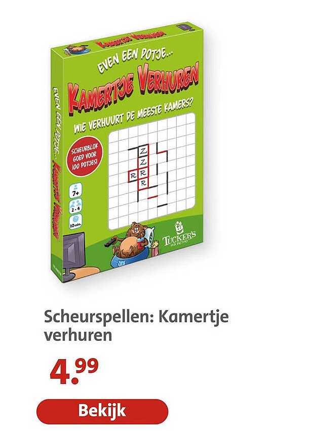 Scheurspellen: Kamertje verhuren